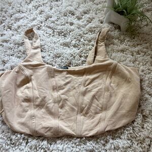 Wild Fable Beige Sleeveless crop top indie boho cream Blouse